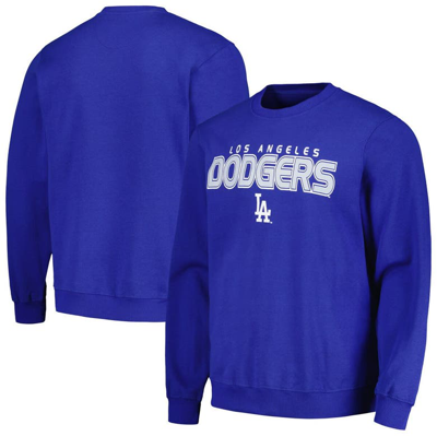 Shop Stitches Royal Los Angeles Dodgers Pullover Sweatshirt