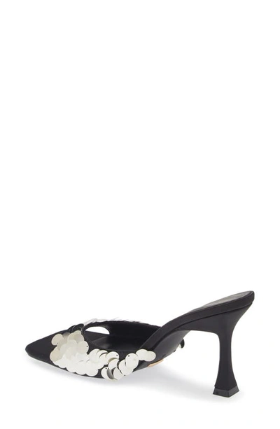 Shop Billini Qirin Paillette Sandal In Black Satin-sequin