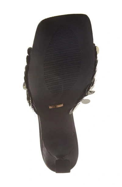 Shop Billini Qirin Paillette Sandal In Black Satin-sequin