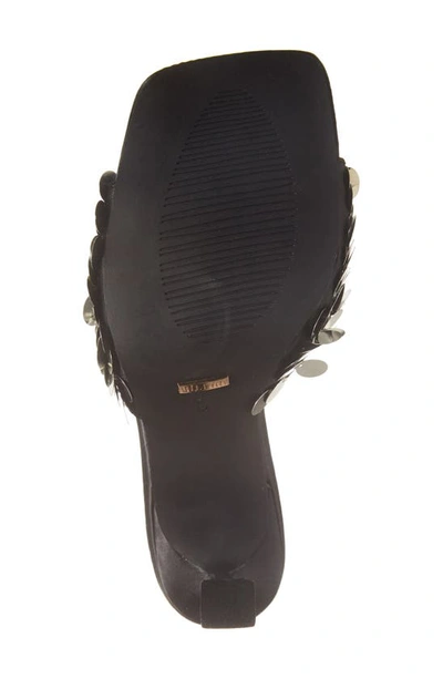 Billini Qirin Paillette Sandal In Black Satin-sequin