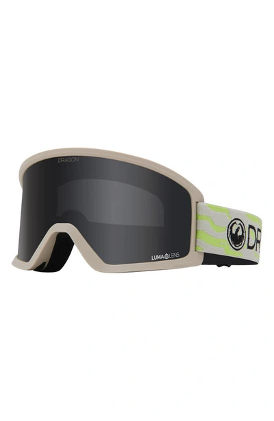 Shop Dragon Dx3 Otg 61mm Snow Goggles In Kelp Ll Dark Smoke