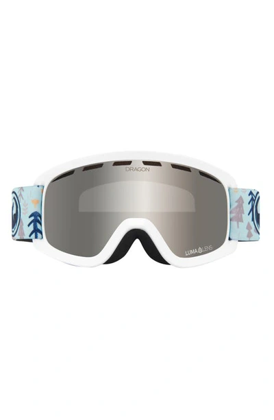 Shop Dragon Kids' Lil D Base 44mm Snow Goggles In Forest Friends Ll Silver Ion