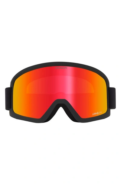 Shop Dragon Dx3 Otg 63mm Snow Goggles In Black Ll Red Ion