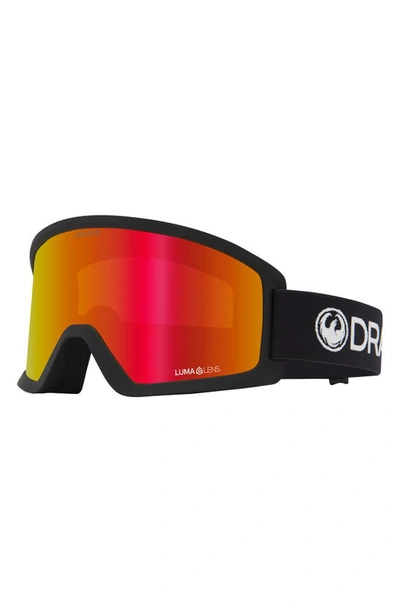 Shop Dragon Dx3 Otg 63mm Snow Goggles In Black Ll Red Ion