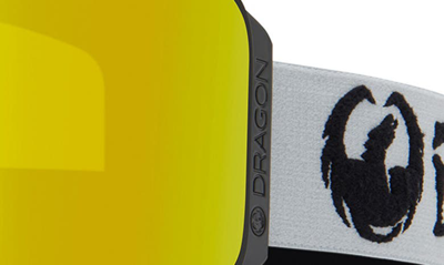 Shop Dragon Nfx Mag Otg 61mm Snow Goggles With Bonus Lens In Classic Grey Ll Gold Amber
