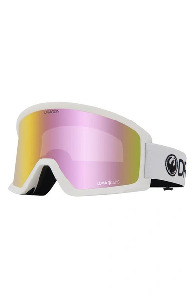 Shop Dragon Dx3 Otg 63mm Snow Goggles In White Ll Pink Ion