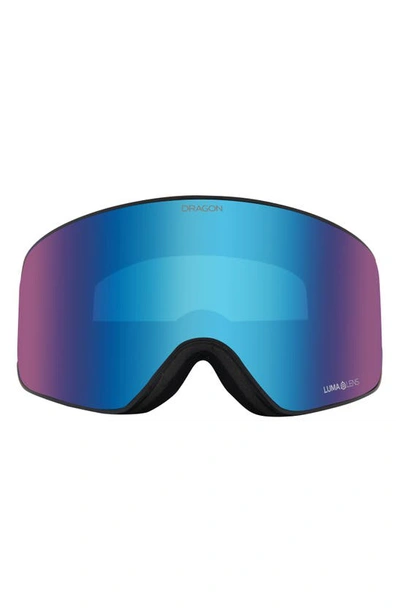 Shop Dragon Nfx Mag Otg 61mm Snow Goggles With Bonus Lens In Icon Blue Ll Blue Ion Amber
