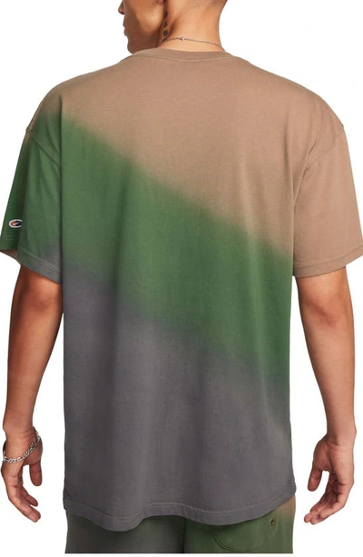 Shop Nike Ombré Max90 Embroidered T-shirt In Archaeo Brown