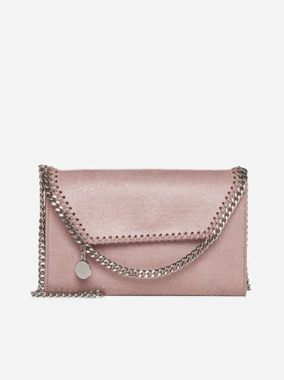 Shop Stella Mccartney Falabella Mini Shaggy Deer Bag In Pink