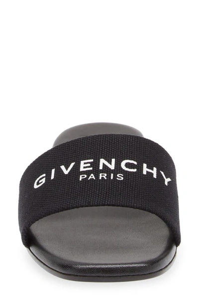 Shop Givenchy 4g Flat Slide Sandal In Black