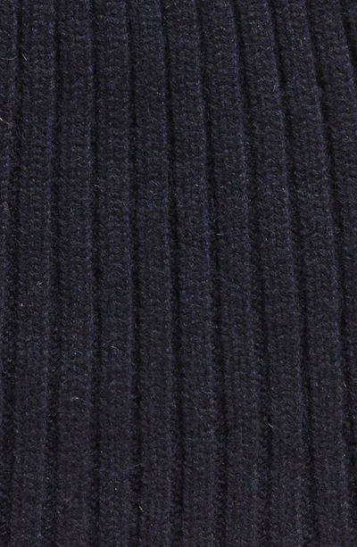 Tom Ford Rib Cashmere Beanie In Blue