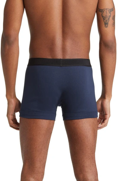 Shop Tom Ford Cotton Stretch Jersey Boxer Briefs In Navy