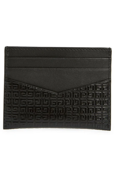 Givenchy 4g-motif Leather Card Case In Black