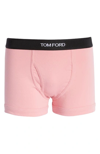 Shop Tom Ford Cotton Stretch Jersey Boxer Briefs In Washed Rose