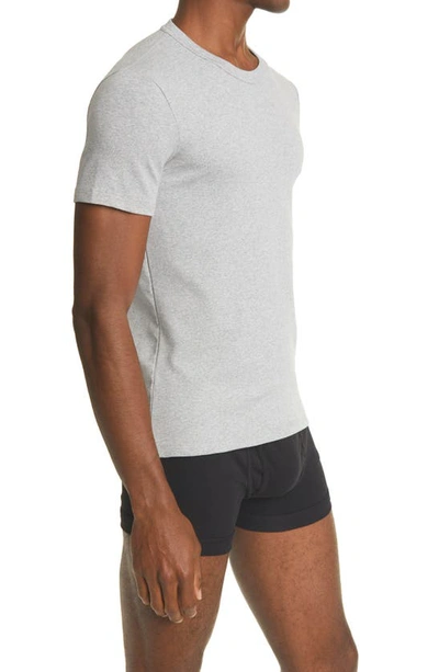 Shop Tom Ford Cotton Jersey Crewneck T-shirt In Grey