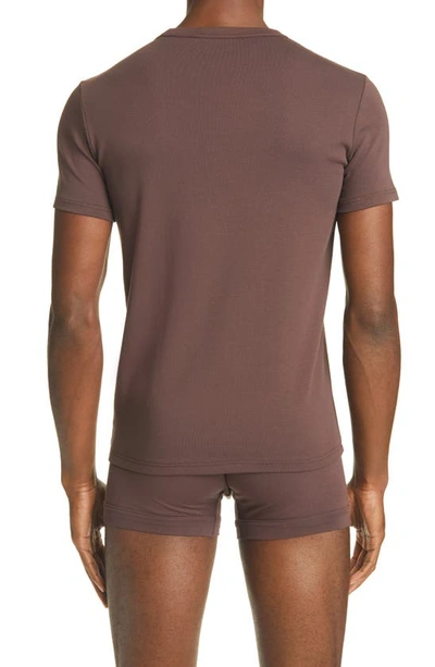 Shop Tom Ford Cotton Jersey Crewneck T-shirt In Nude