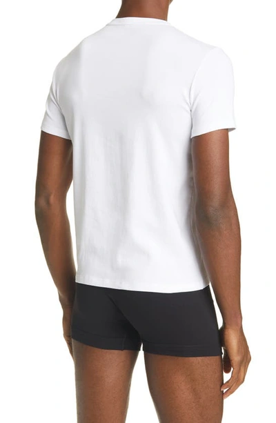 Tom Ford Logo Round Collar Short-sleeved T-shirt In White