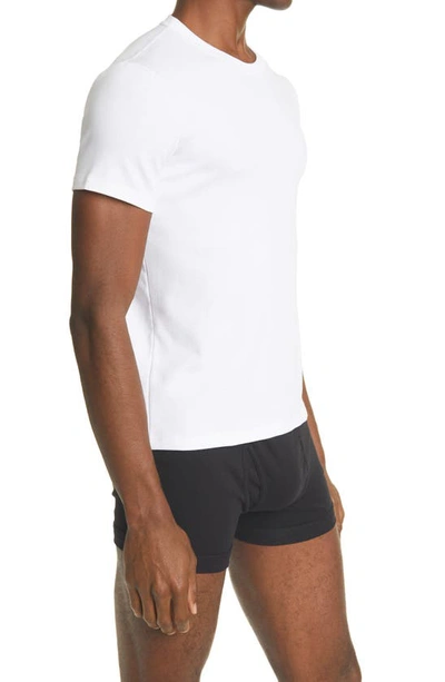 Tom Ford Logo Round Collar Short-sleeved T-shirt In White
