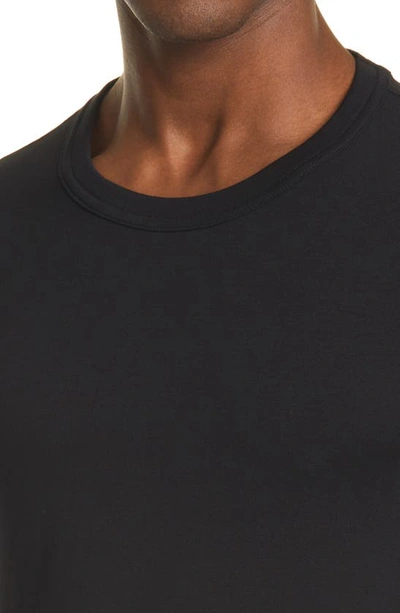 Tom Ford Black Stretch Cotton Crew Neck T-shirt In Black