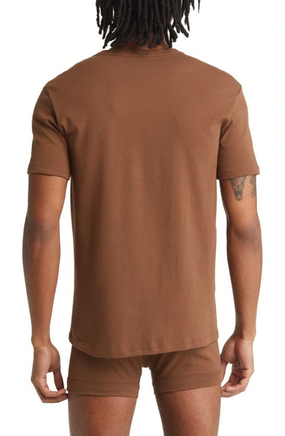 Shop Tom Ford Cotton Jersey Crewneck T-shirt In Light Brown