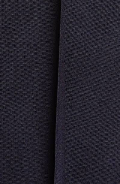 Thom Browne Drop Back Pleated Wool Skirt In Navy
