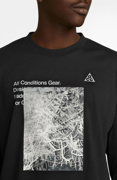 Shop Nike Acg Long Sleeve Graphic T-shirt In Black