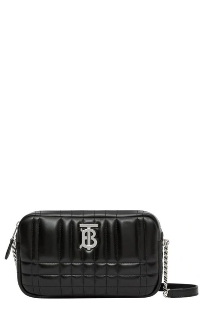 Shop Burberry Small Lola Quilted Leather Camera Bag In Black 2