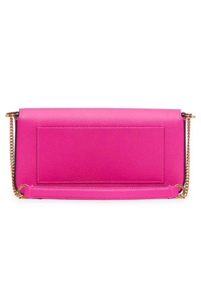 Shop Valentino Vlogo Signature Leather Crossbody Pouch Bag In Uwt Pink Pp
