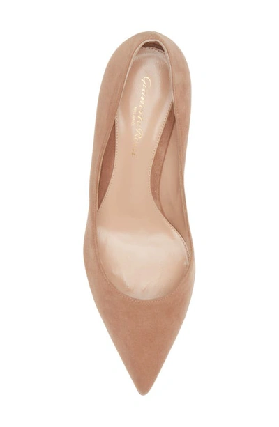 Gianvito Rossi Pointed Toe Pump In Praline