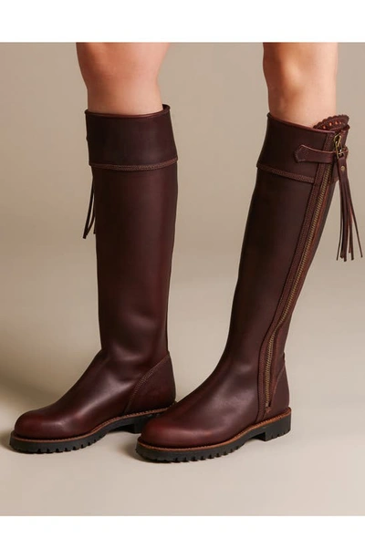 Shop Penelope Chilvers Tassel Knee High Boot In Conker