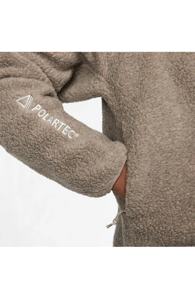 Shop Nike Acg Arctic Wolf Polartec® Fleece Jacket In Khaki/ Khaki/ Summit White