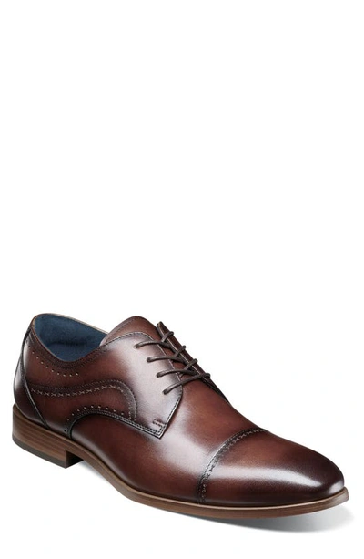 Shop Stacy Adams Bryant Cap Toe Oxford In Brown