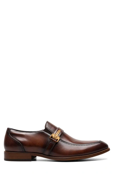 Shop Stacy Adams Buckley Apron Toe Loafer In Brown