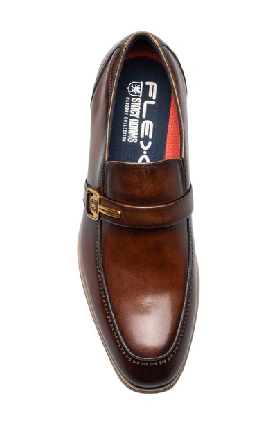 Shop Stacy Adams Buckley Apron Toe Loafer In Brown