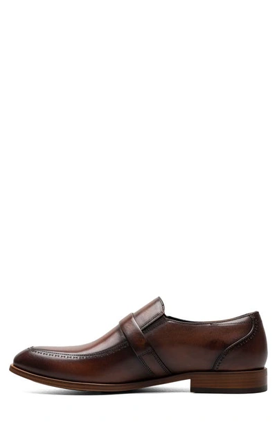 Shop Stacy Adams Buckley Apron Toe Loafer In Brown