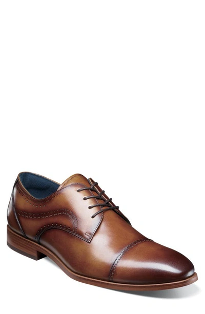 Shop Stacy Adams Bryant Cap Toe Oxford In Tan