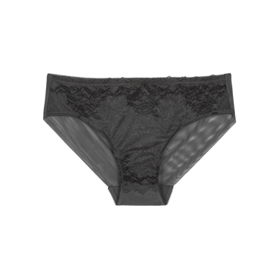 Shop Wacoal Lace Perfection Briefs In Charcoal