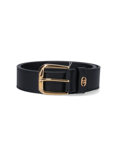 Shop Gucci 'gg' Belt In Black  