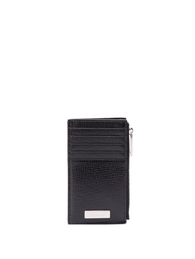 Shop Ferragamo `lingotto New Revival` Credit Card Case In Black  