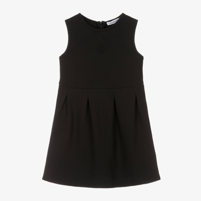 Shop Calvin Klein Girls Black Milano Jersey Dress