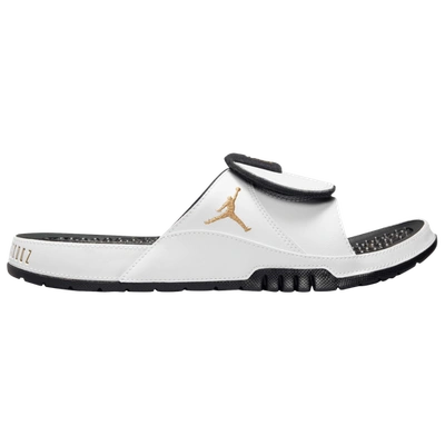 Shop Jordan Mens  Hydro Xi In White/black/gold