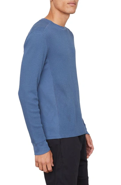 Shop Vince Thermal Long Sleeve T-shirt In Spruce Blue