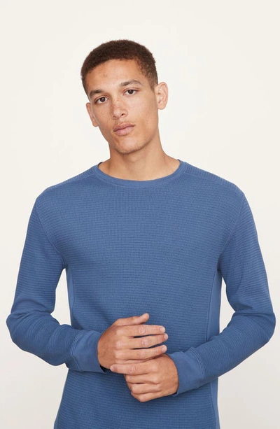 Shop Vince Thermal Long Sleeve T-shirt In Spruce Blue