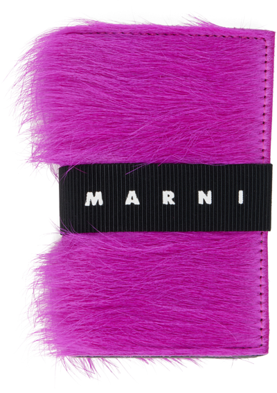 Shop Marni Pink Tri-fold Wallet In 00c57 Fuchsia