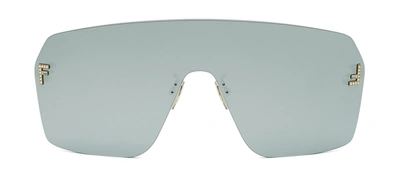 Shop Fendi First Mask Fe 4121 Us 30x Shield Sunglasses In Silver