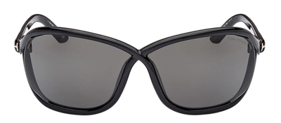 Shop Tom Ford Fernanda W Ft1069 01a Oval Sunglasses In Grey