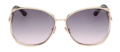 Tom Ford Cut-out Metal & Acetate Butterfly Sunglasses In Grey