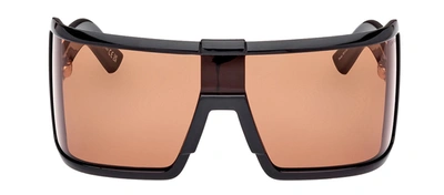 Shop Tom Ford Parker W Ft1118 01e Shield Sunglasses In Orange