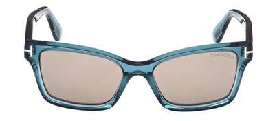 Shop Tom Ford Mikel W Ft1085 90l Cat Eye Sunglasses In Grey