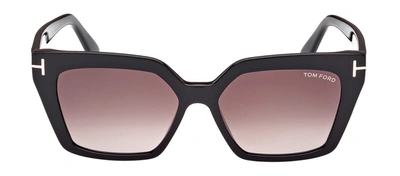 Shop Tom Ford Winona W Ft1030 01z Cat Eye Sunglasses In Bordeaux
